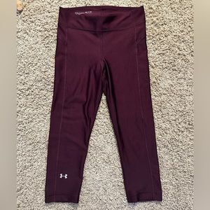 Maroon Under Armour Capri Leggings